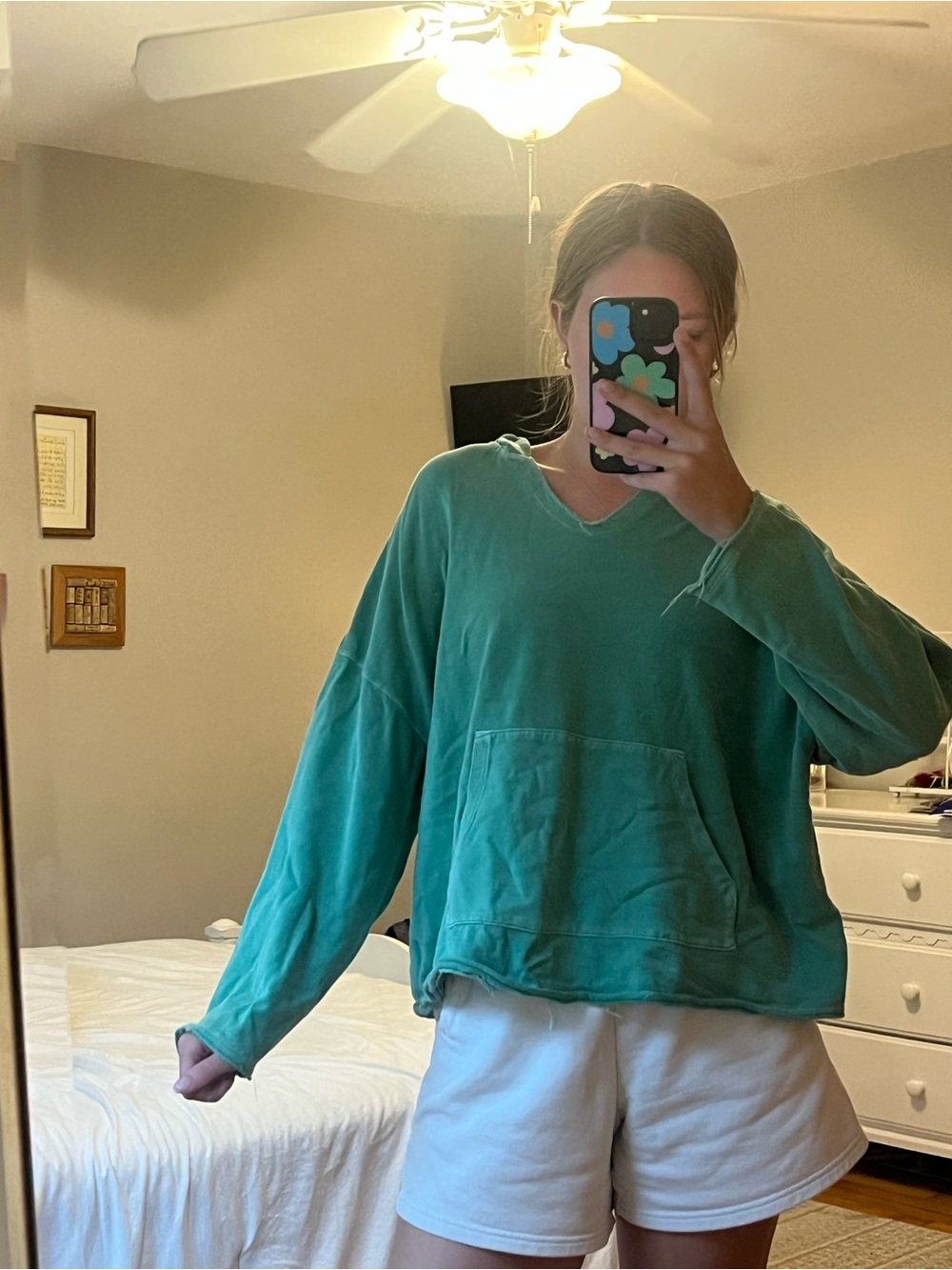 Old Navy Teal Green V-Neck Pullover Sweater
